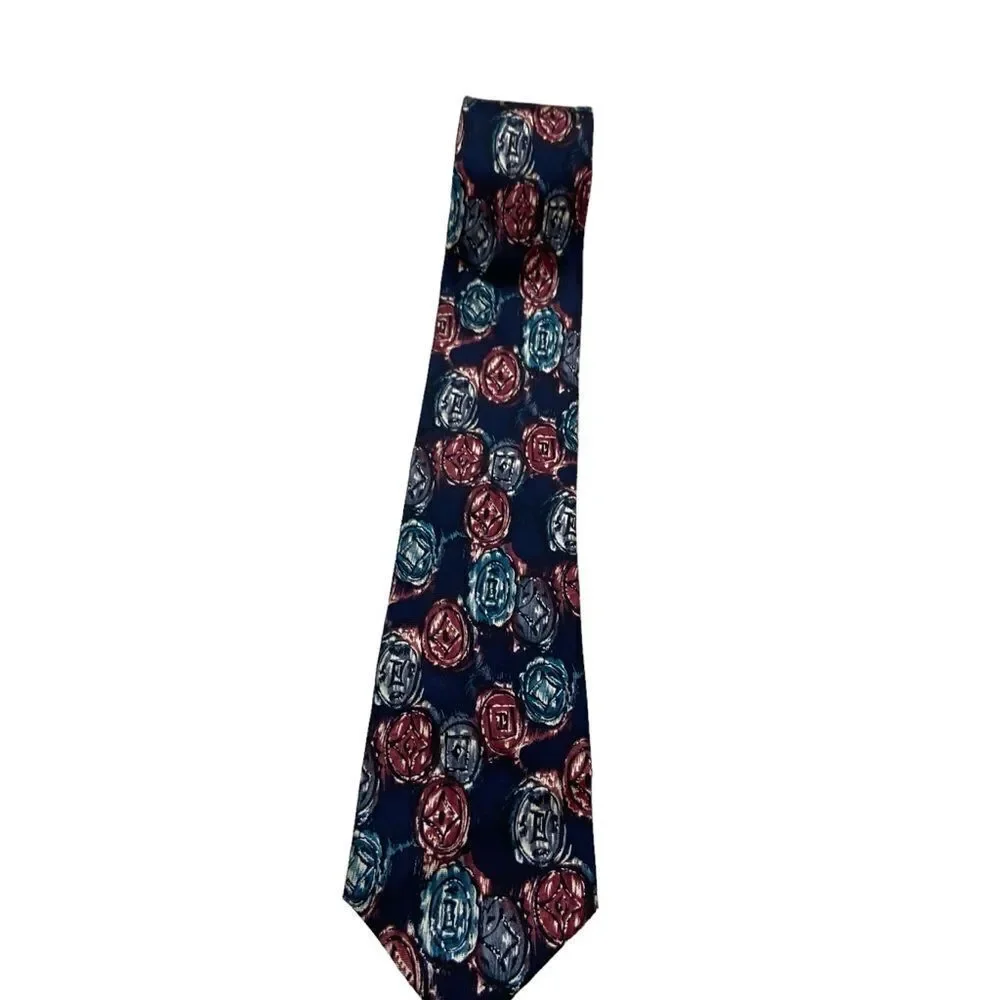 Brand new with‎ Tags Men’s Christian Dior 100% Silk Tie Abstract Print